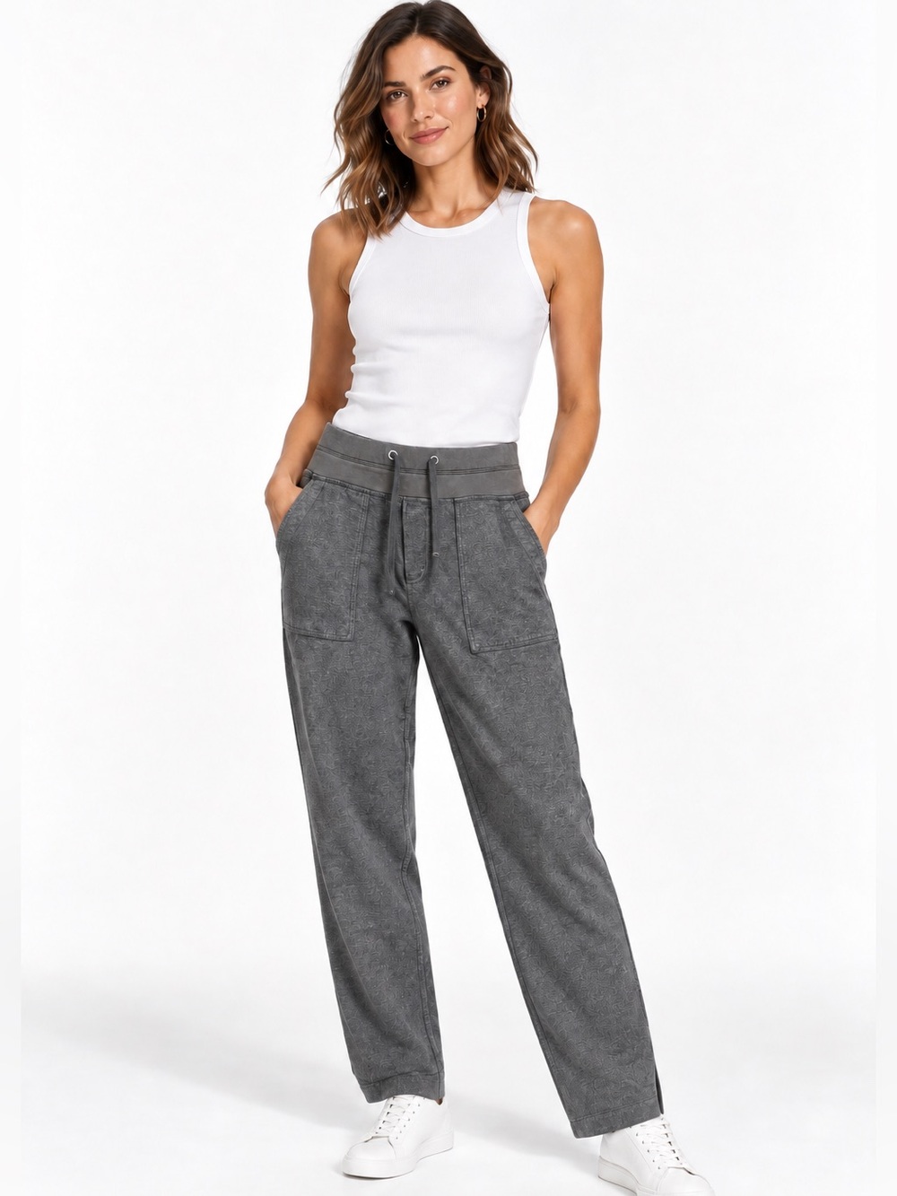 James Perse Gray Cotton Drawstring Jogger Pants Size 2 / Medium